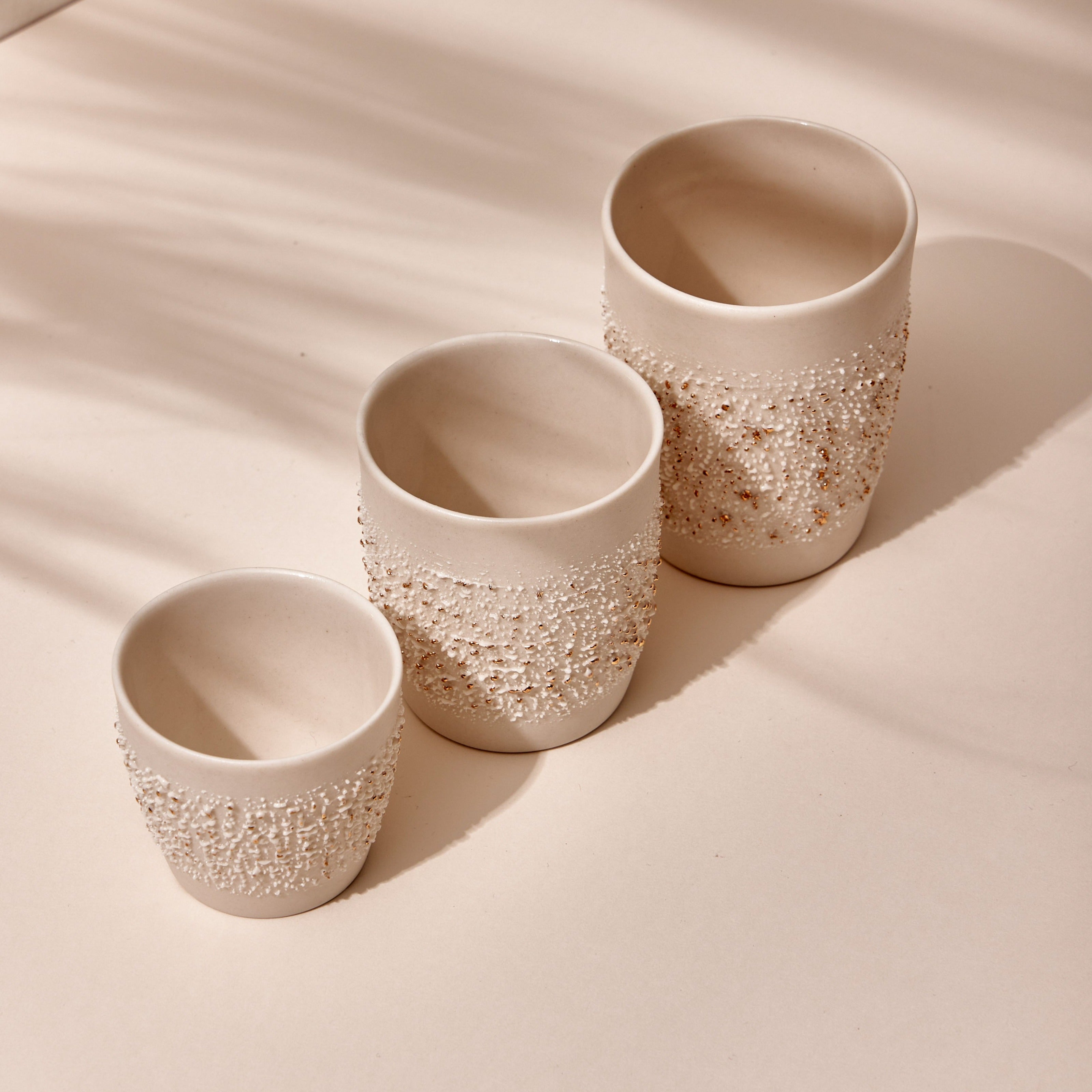 FAYE Porcelain Coffee Cups - Sunny Gold