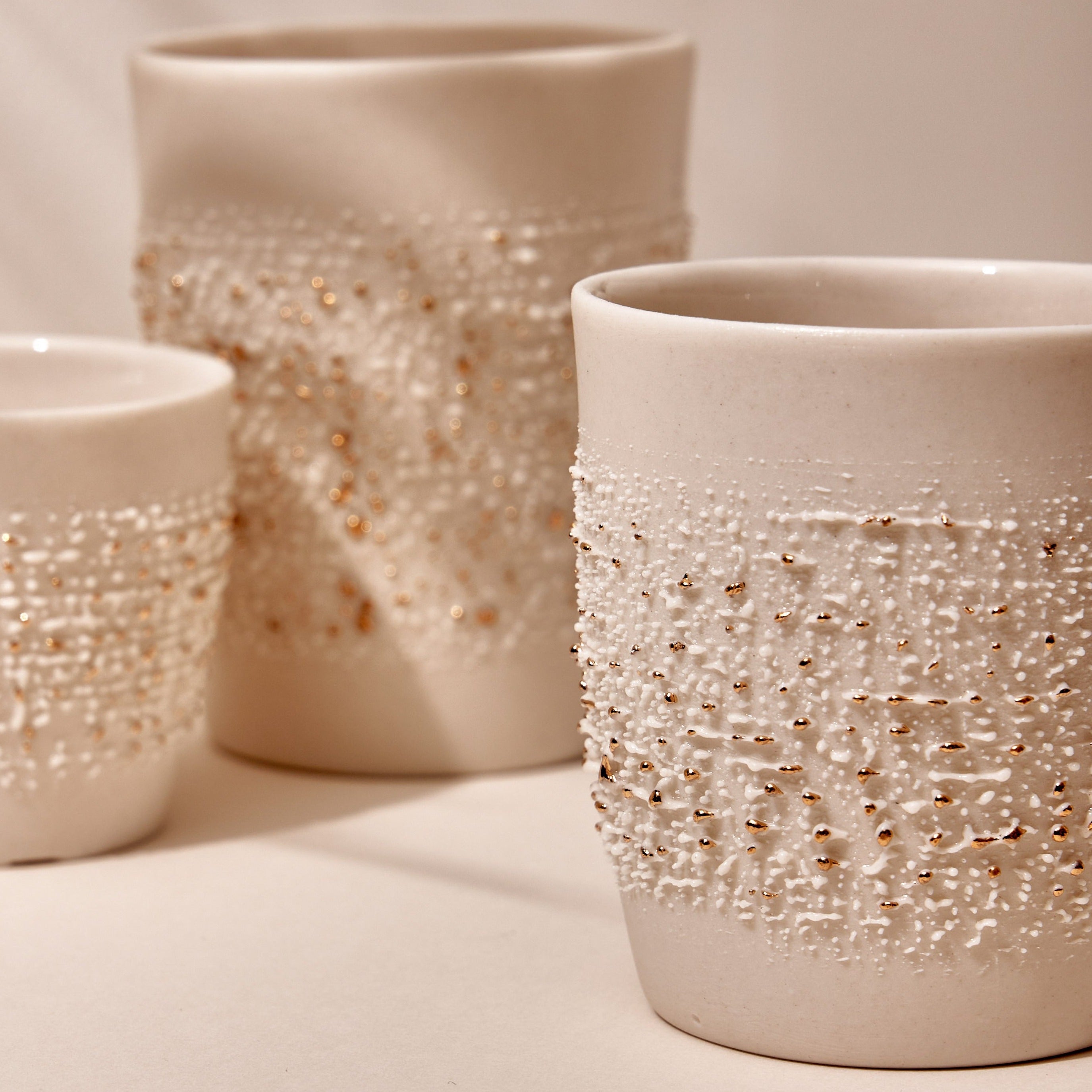 FAYE Porcelain Coffee Cups - Sunny Gold