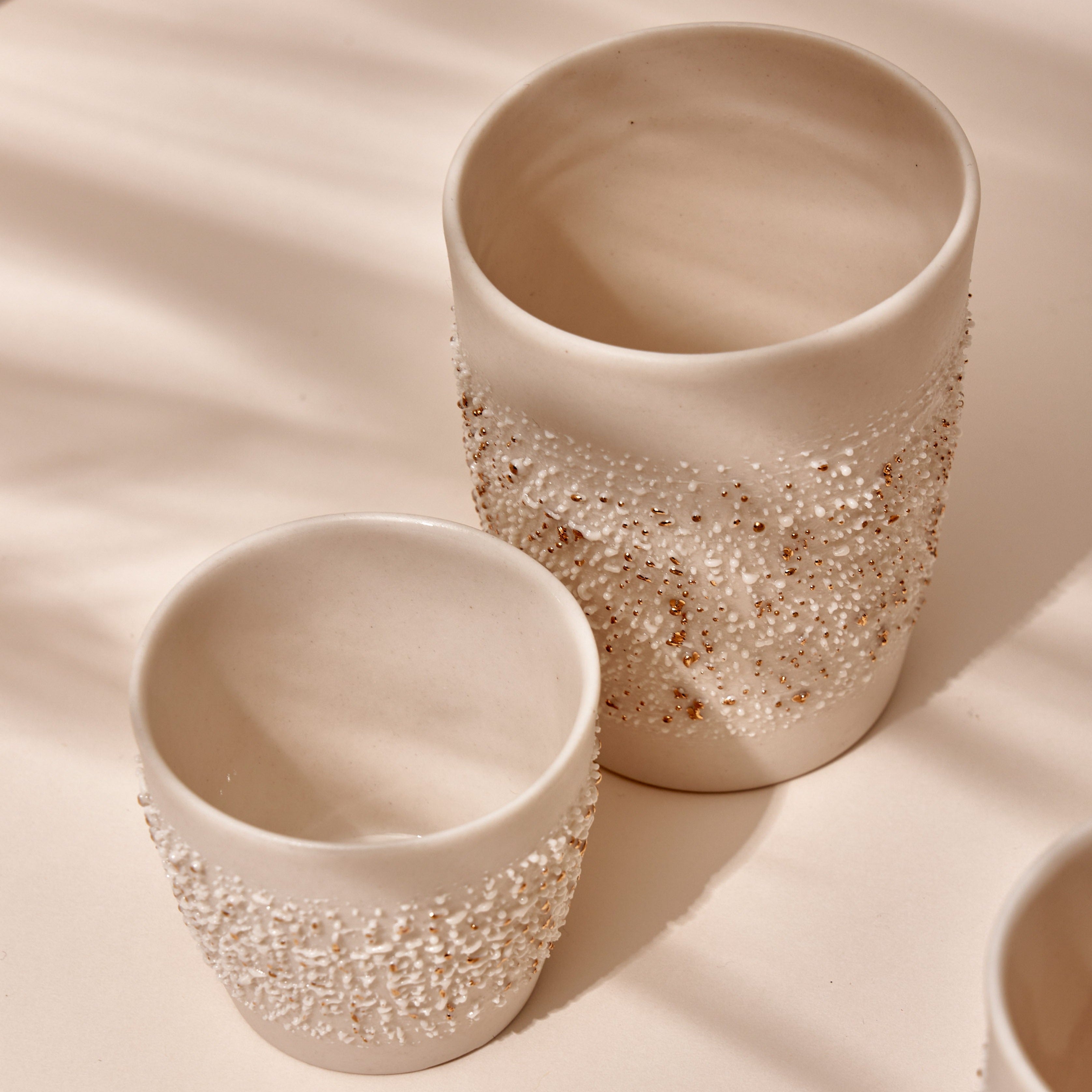 FAYE Porcelain Coffee Cups - Sunny Gold