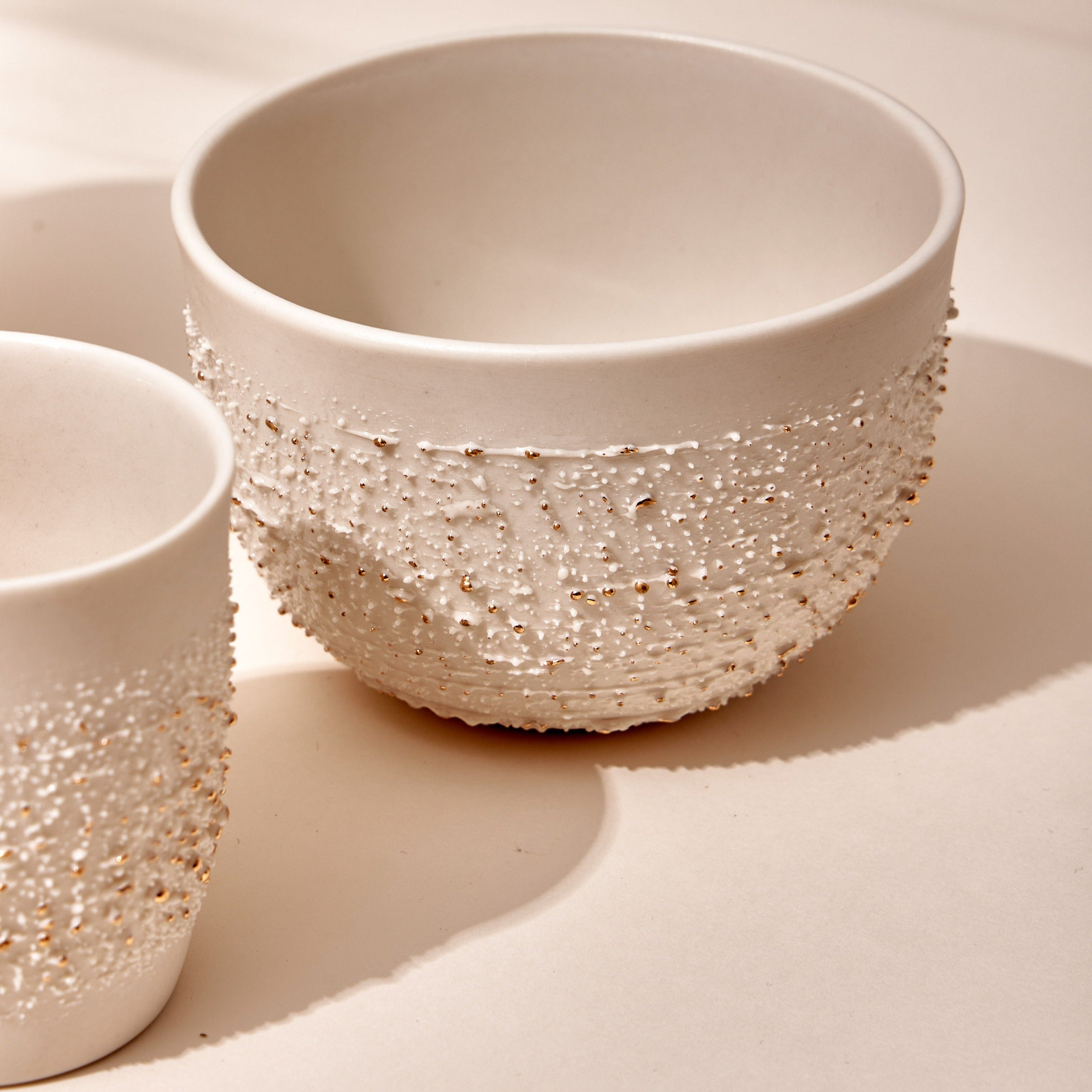 FAYE Porcelain Coffee Cups - Sunny Gold