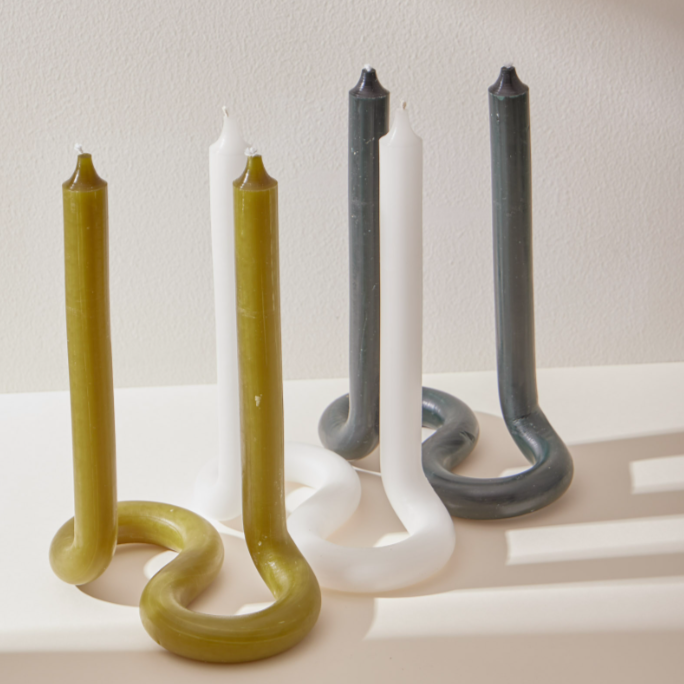 TWIST Lex Pott Twisted Candle - Monochrome