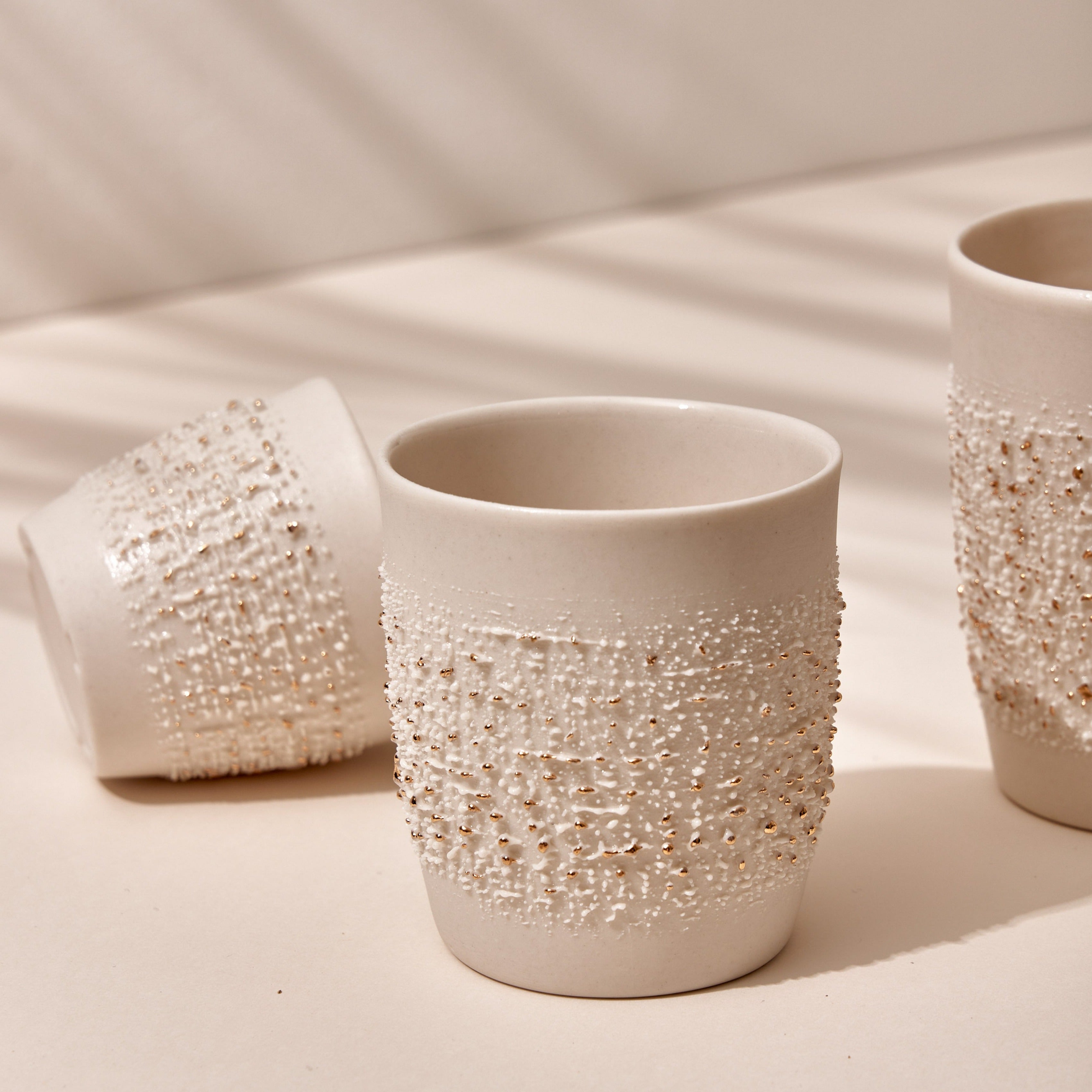 FAYE Porcelain Coffee Cups - Sunny Gold