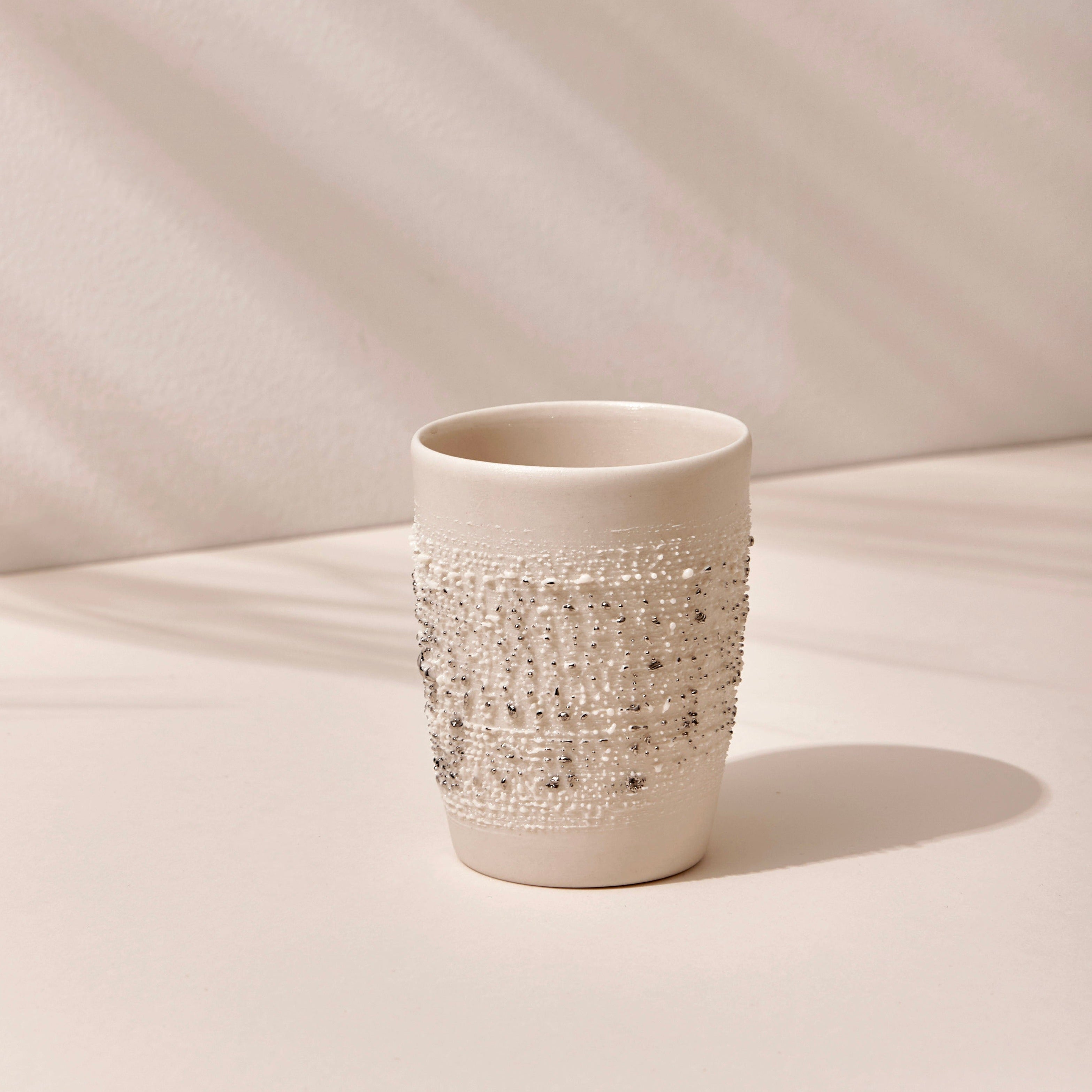 FAYE Porcelain Coffee Cups - White Gold